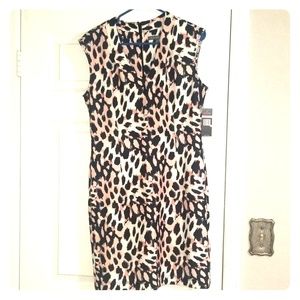 Brand new black peach and winter white dress